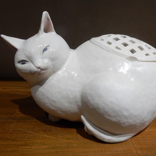 灰釉香炉猫 1902