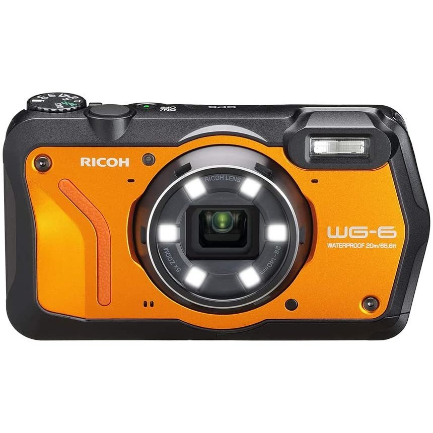 リコー RICOH WG-6 オレンジ 防水 耐衝撃 防塵 耐寒 アウトドアカメラ コンパクトデジタルカメラ コンデジ カメラ 中古