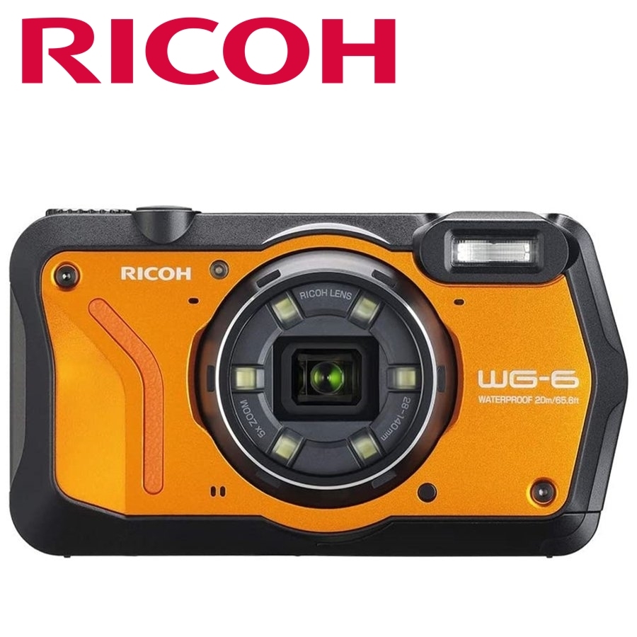 リコー RICOH WG-6 オレンジ 防水 耐衝撃 防塵 耐寒 アウトドアカメラ コンパクトデジタルカメラ コンデジ カメラ 中古