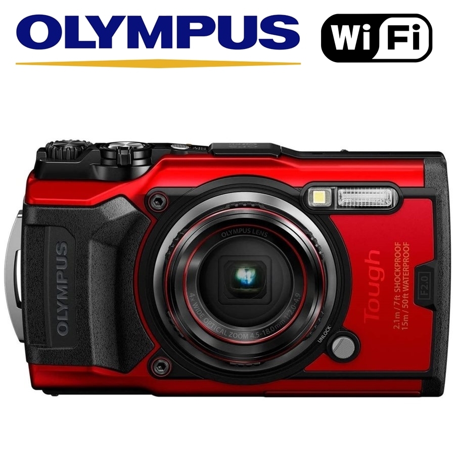 オリンパス OLYMPUS Tough TG-6 レッド Wi-Fi GPS搭載 防水 防塵 耐衝撃 耐荷重 耐低温 耐結露 コンパクトデジタルカメラ コンデジ 中古