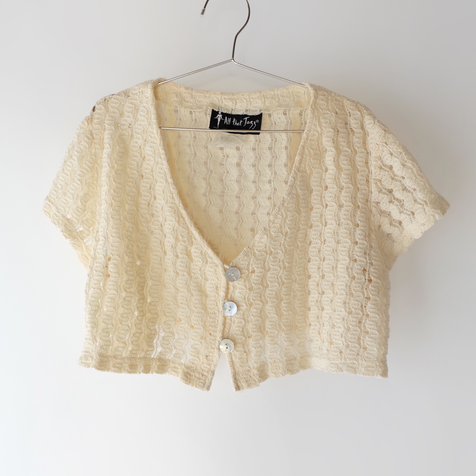 Made in USA knitted crop top cardigan