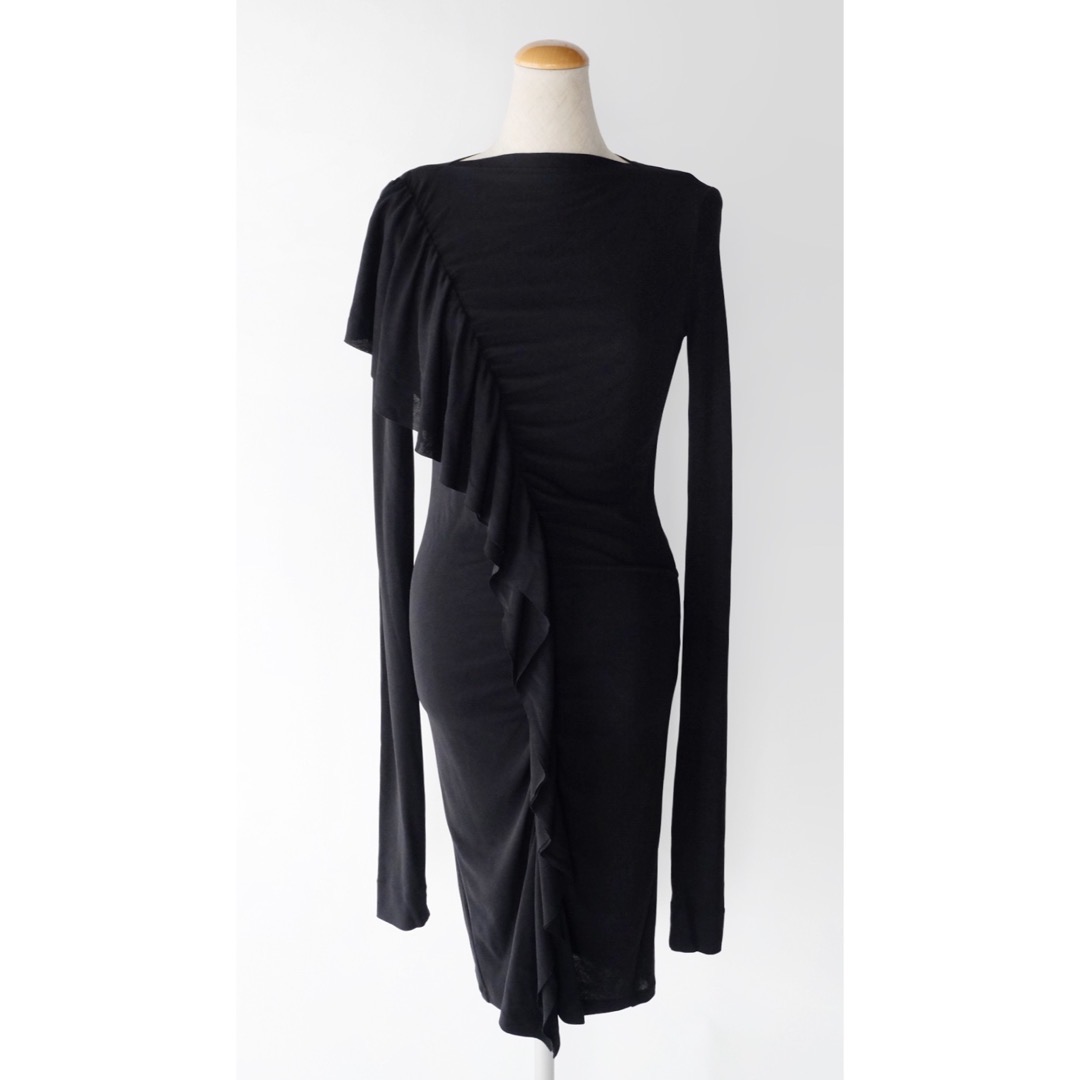 Jean Paul GAULTIER FEMME black ruffle dress