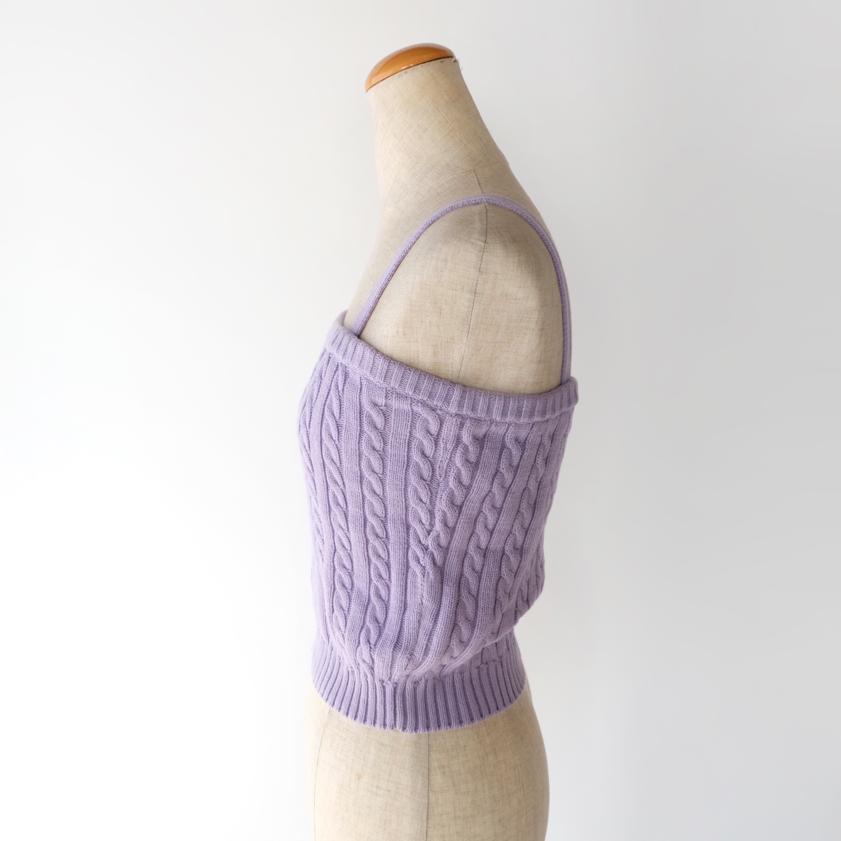 90s RALPH LAUREN cotton knit bustier