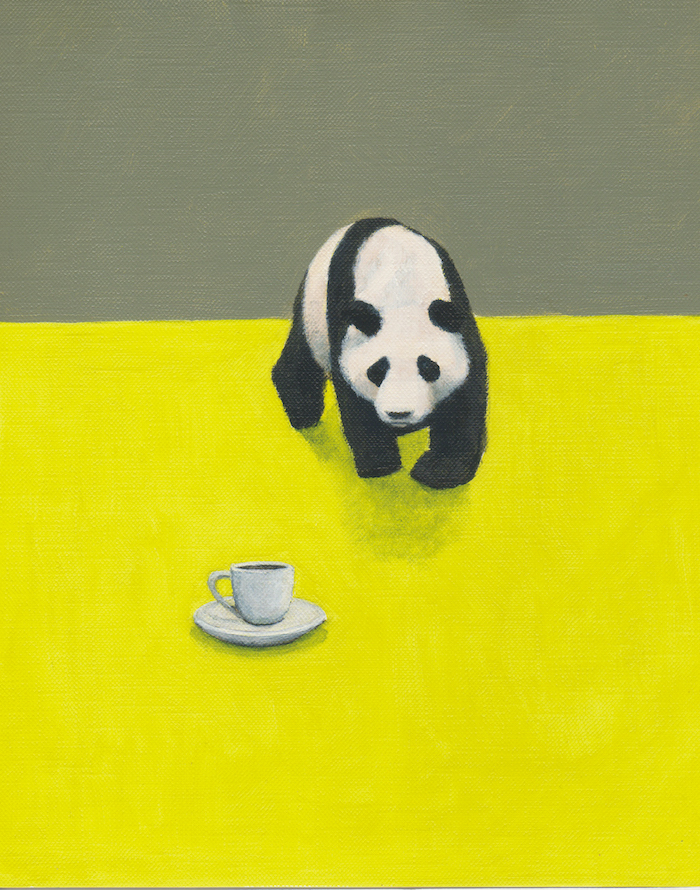 Yuko Mawatari　Panda　Original Art   Oil painting