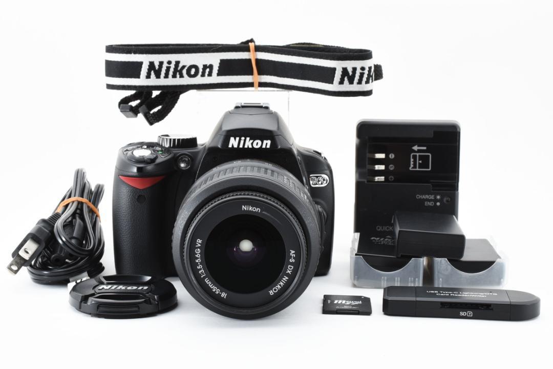 【カード付き】 Nikon ニコン D60 レンズキット デジタル一眼カメラ