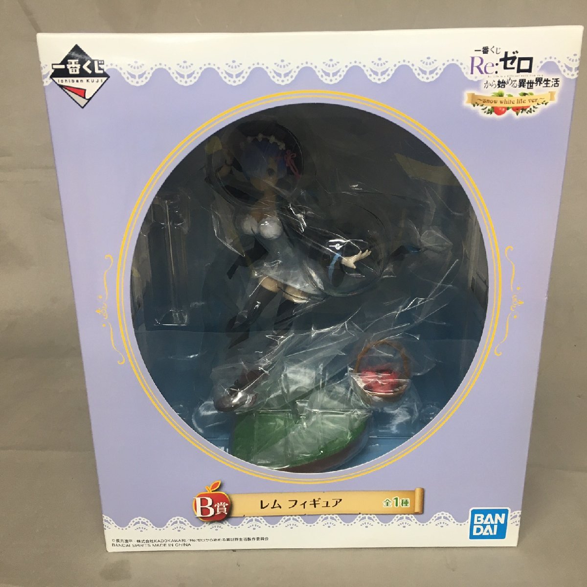 【未使用品】BANDAI(バンダイ) 一番くじ Re：ゼロから始める異世界生活 ～snow white life ver.～ B賞 レム フィギュア (管理番号：063111)