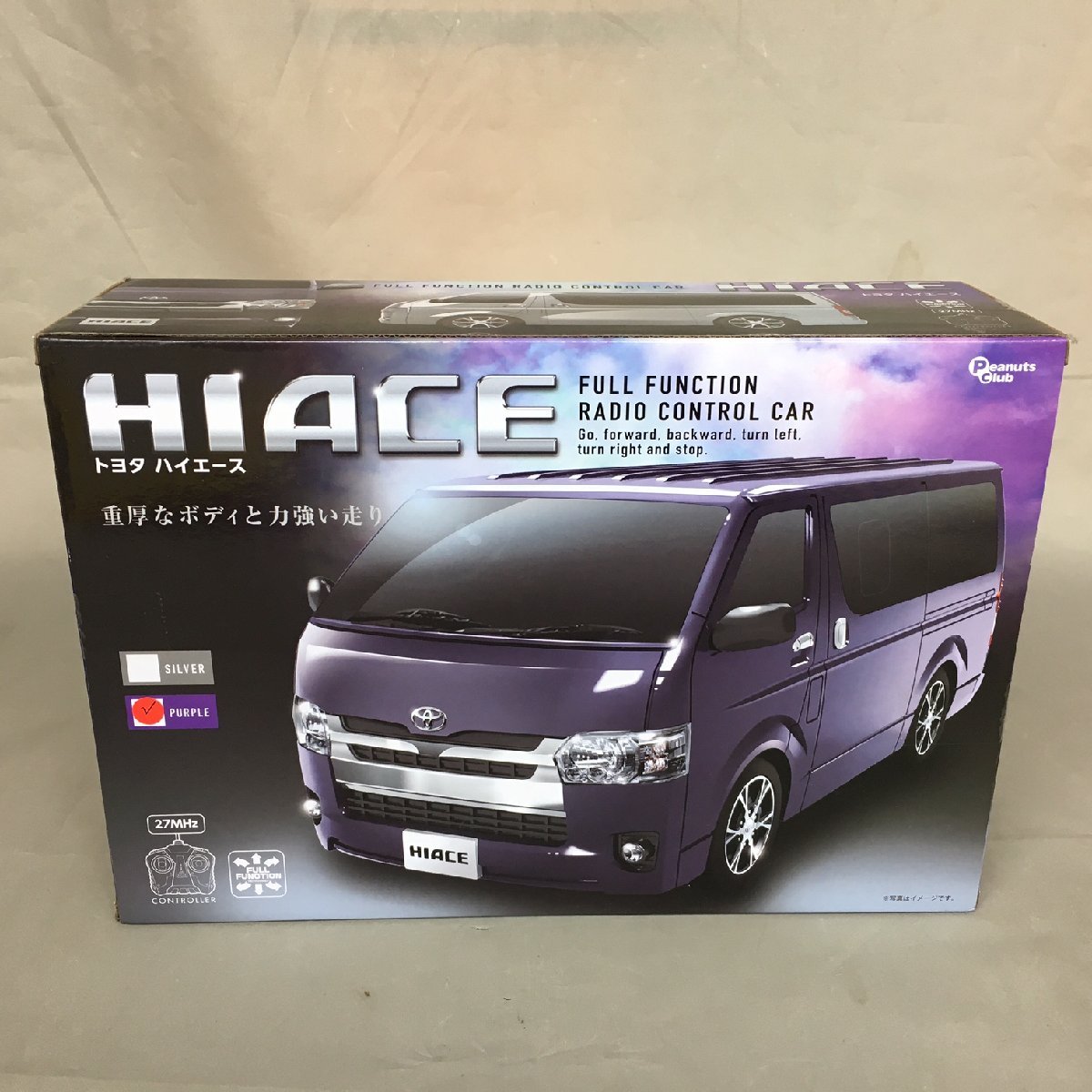 【未使用品】ピーナッツ・クラブ TOYOTA HIACE（トヨタ ハイエース）トイラジコン カラー：パープル (管理番号：063111)