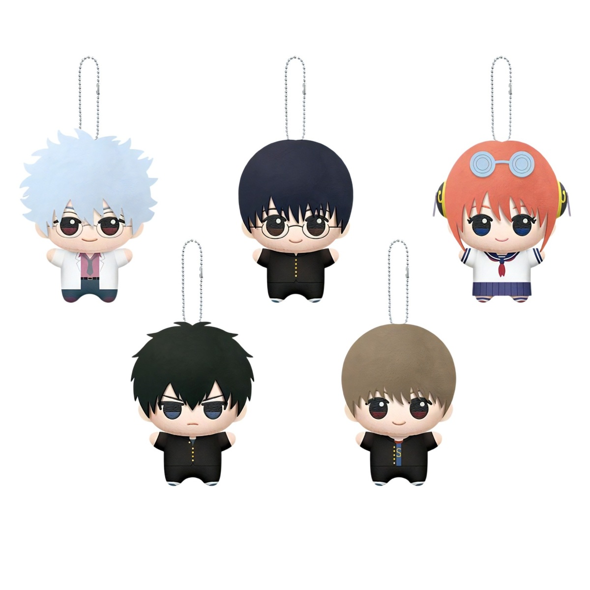 銀魂 3年Z組銀八先生 ちびぐるみ 全5種セット 坂田銀八 志村新八 神楽 土方十四郎 沖田総悟