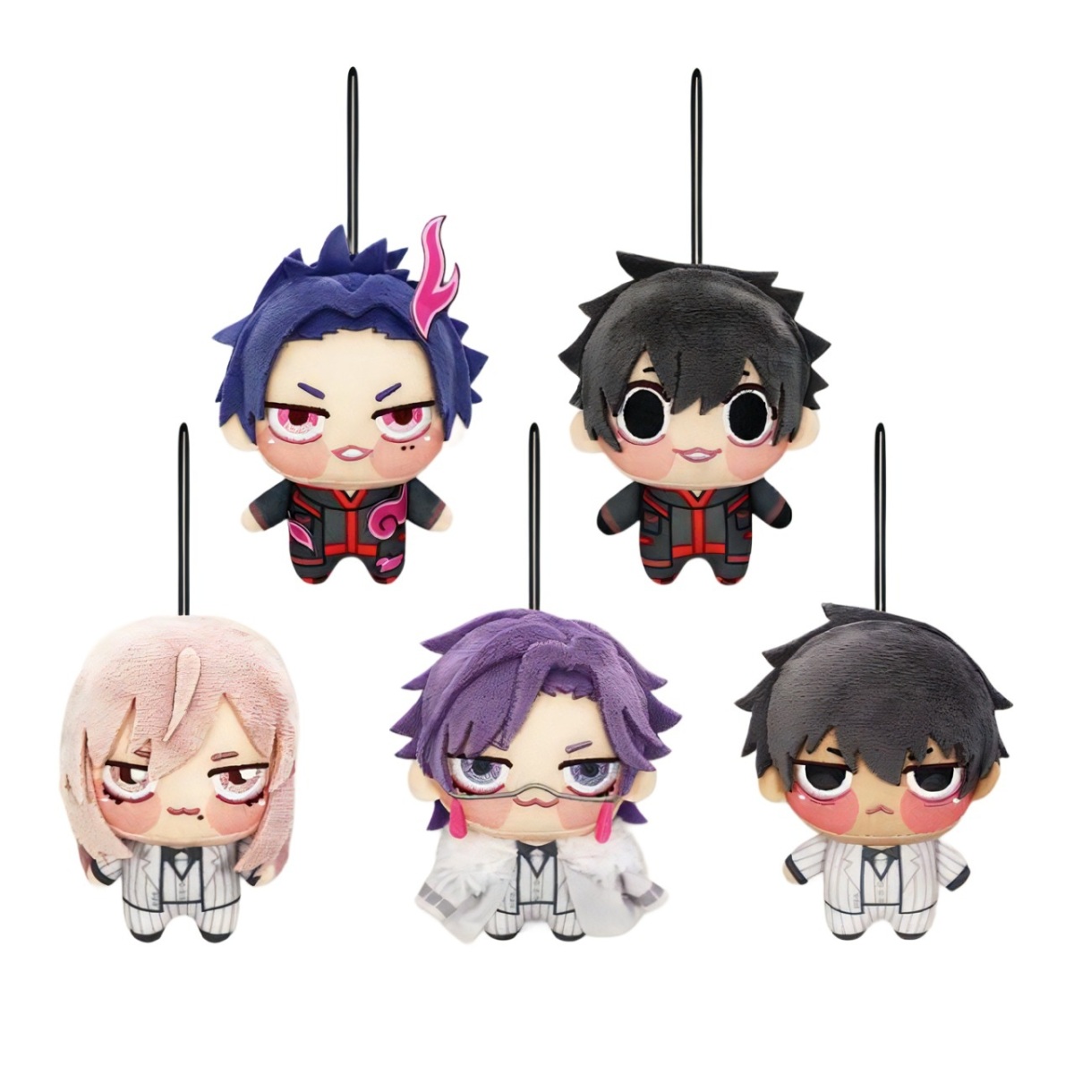 TVアニメ 桃源暗鬼 ちょぴぬいぷち② 全5種セット 一ノ瀬四季(炎鬼) 淀川真澄 桃寺神門 桃華月詠 桃角桜介