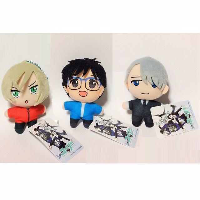 ユーリ!!! on Ice キーチェーンマスコット ぬいぐるみ 全3種セット 勝生勇利 ヴィクトルニキフォロフ ユーリ・プリセツキー