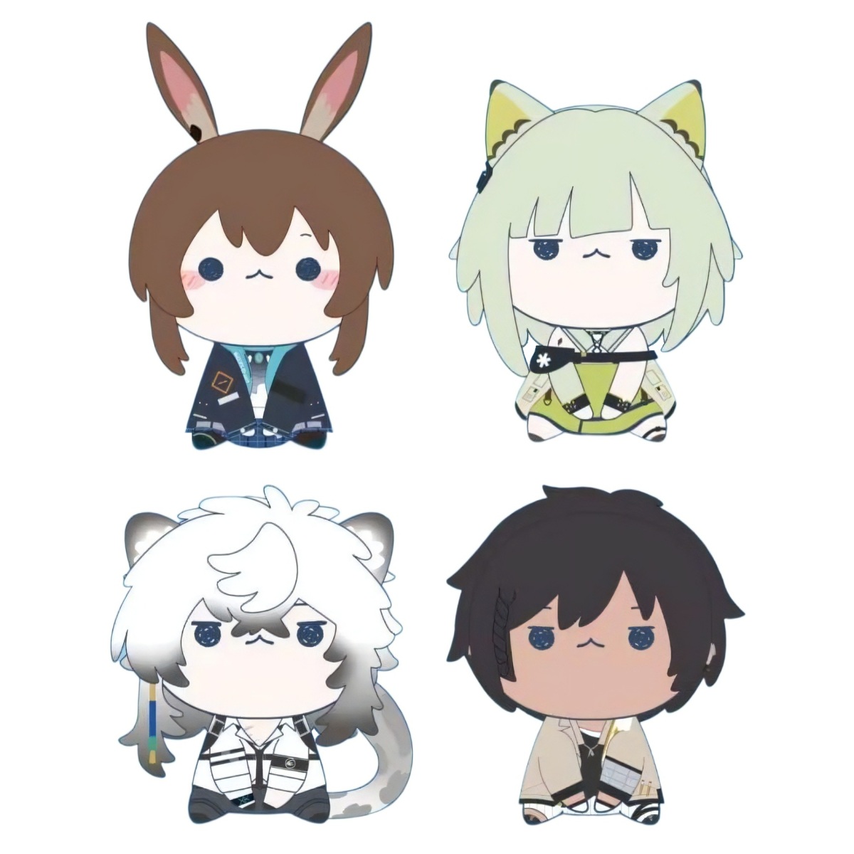 アークナイツ もちぴこぬいぐるみ 全4種セット アーミヤ ケルシー シルバーアッシュ ソーンズ