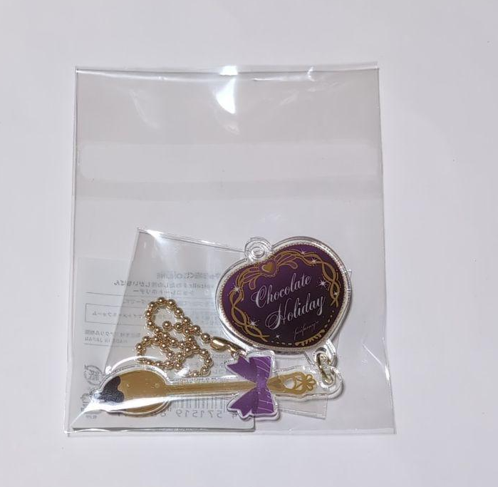 ゆらゆらチャームキーホルダー パープル 紫