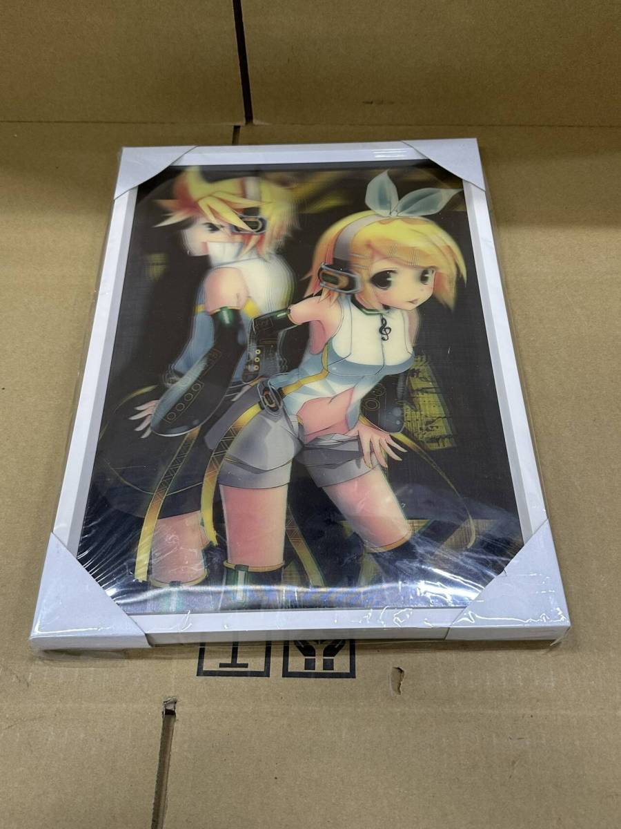 ボーカロイド　レンチキュラー　3D クリアファイル　鏡音リン・鏡音レン