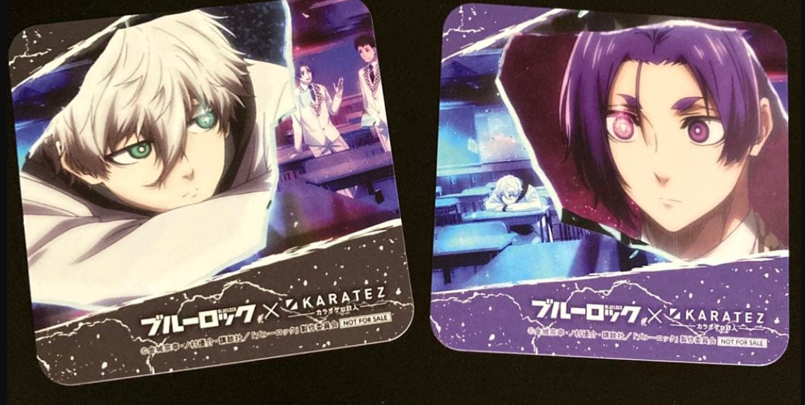 凪誠士郎 御影玲王 ブルーロック カラ鉄 コースター カラオケの鉄人